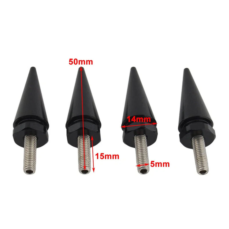 Harley Touring Road Glide 4 x 5mm Black Spike Windscreen Screw Bolts (98-25)