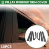 Ford Fiesta (2011-2015) Black Carbon Fiber 10 x Door Pillar Window Trim