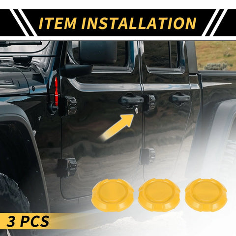 Jeep Wrangler JL JLU Sport 3 x Exterior Door Key Jack Covers (2018-2022)
