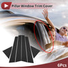 KIA Cerato (2009-2012) Black 6 Pcs Door Pillar Window Trim