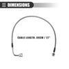 Jeep Wrangler JK 2007-2018 Stainless Steel Silver Tone Set of Brake Lines