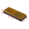 4 x 87mm Orange Plastic Universal Rectangular Reflective Warning Reflector
