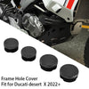 DUCATI DESERT X Motorcycle Frame Hole Cover Caps 4 x (2022 - Present)