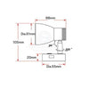 Caravan Boat Bulkhead Light LED with USB Outlet Chrome/White