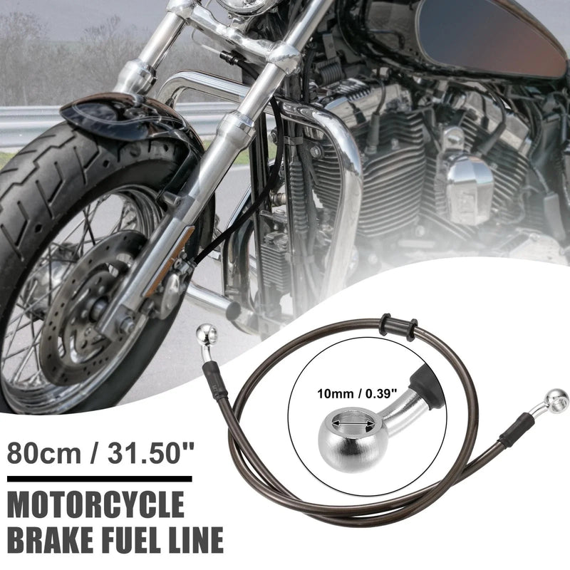 ATV Dirt Bike 80cm 31.50" Braided Brake Clutch Oil Hose Line Pipe