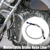Motorcycle 90 Degree Brake Hose Motorcycle Braided Line Tube 70cm Silver Tone