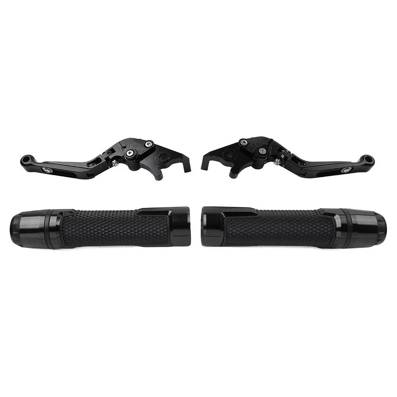 BMW F900 F900R F850GS F750GS Black Brake Clutch Lever Handlebar Grip Set