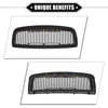Dodge Ram 3500 Matte Black Front Grille Assembly with LED Lights (2010)