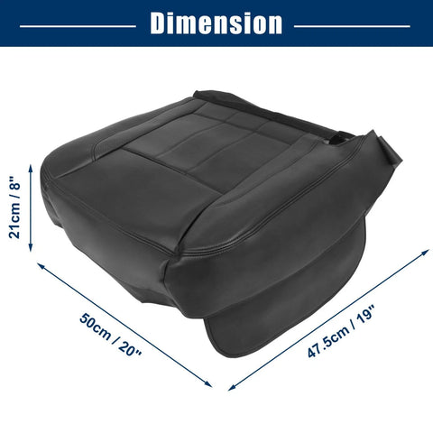 Dodge Ram Black Faux Leather Seat Bottom Cover