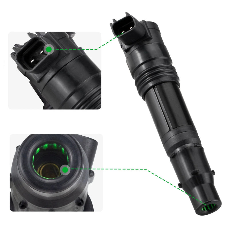 Kawasaki Ninja ZX-14 ZX-14R ZX-10R 4x Ignition Coil Iridium Spark Plug (2004–2015)