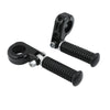 1 1/4" Black Highway Engine Guards Crash Bar Foot Pegs