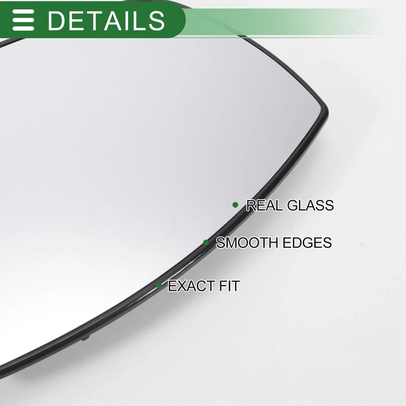 Ford EcoSport Left Side White Mirror Glass w/ Back Convex Heated (13-23)