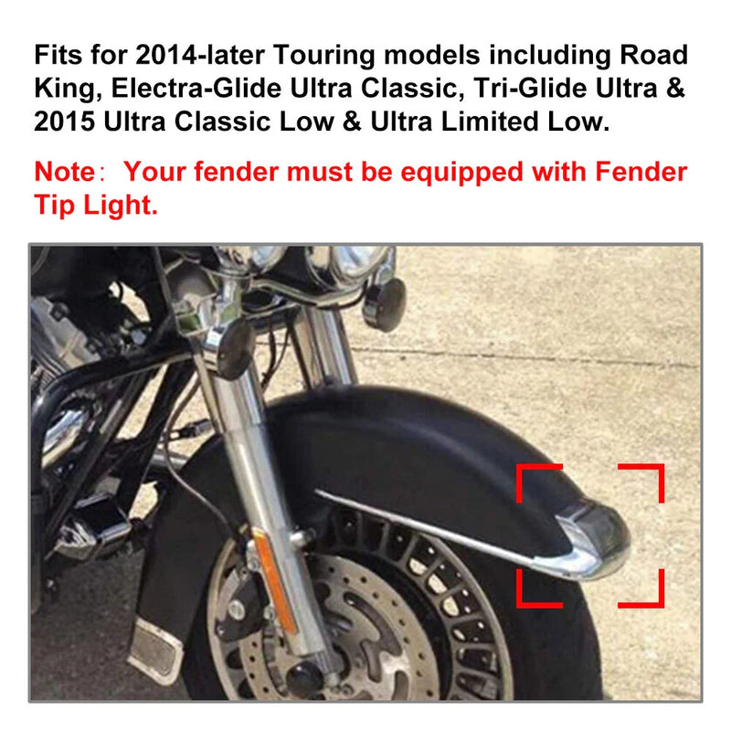 Harley Touring Electra Glide FLHR Chrome Front Fender Trim Skirt (2014-2020)