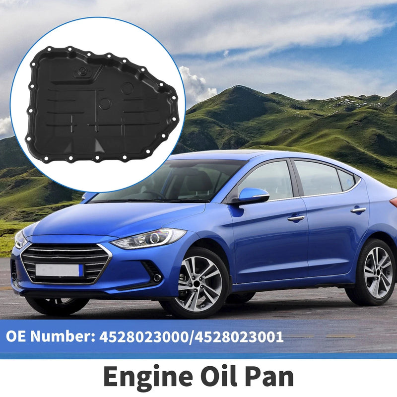 Hyundai Elantra 2007-2012 Aluminum Alloy Black Engine Oil Pan