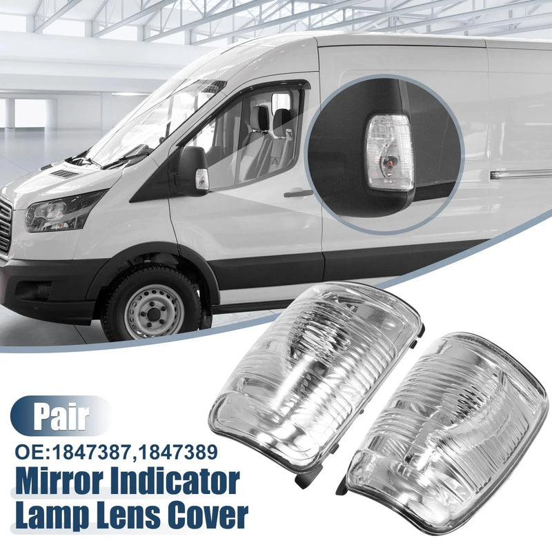 Ford Transit MK8 Left Right Wing Mirror Indicator Lamp Lens Cover (2014)