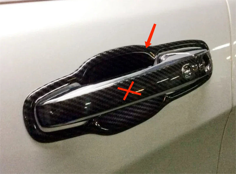 Jeep Grand Cherokee 2014-2021 Carbon Fiber Door Handle Bowl Lid Cover Trim