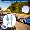 Motorcycle M8/M10 Rear View Mirrors, Silver Tone, 1 Set