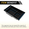 Chevy Silverado GMC Sierra Black Blue Full Center Console Organizer Tray