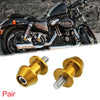 Honda 8mm M8x1.25 Gold Tone Motorcycle Swing Arm Spools