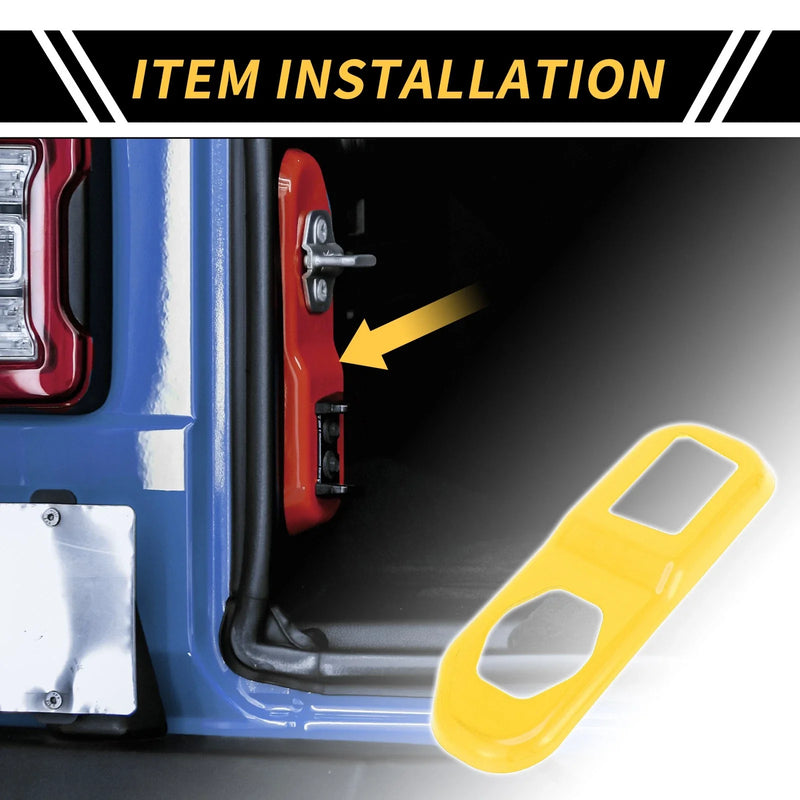 Jeep Wrangler JL JLU (2018-2024) - ABS Yellow Rear Trunk Lock Panel Cover Trim
