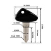 BMW R1100RT R1150R R1150GS R1150RS R1150RT Black Uncut Blade Blank Key (1993-2006)