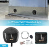 Trailer Toolbox Black Recessed Folding T Lock Handle (Drop T Whale Tail)