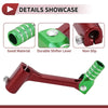 Bosuer Cheetah Red / Green Foldable Gear Shifter Lever