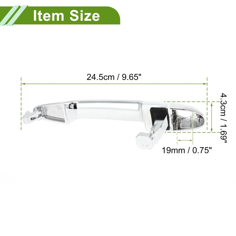 Hyundai Kia Silver Tone Front Left Exterior Door Handle (2011-2019)
