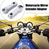 Honda Yamaha Silver Tone Pair Motorbike 10mm 8mm Mirror Extend Adapter