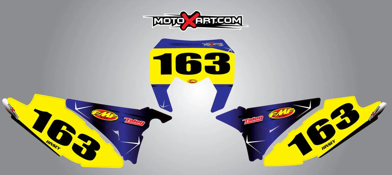 Sherco SE 250 300 Barbed Style Number Plate Stickers (2012-2016)