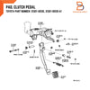 Toyota Corolla MR2 Tercel Clutch Brake Pedal Pads (1975-1995)