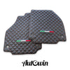 Ferrari 488 Spider IT Edition Black Leather Floor Mats (2015-2020)