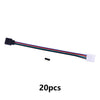5050 RGB LED Strip Light 20 x 4pin Male Female Connector Wire (3528)
