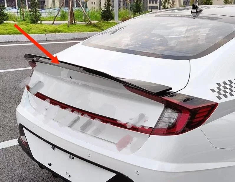 Hyundai Sonata Rear Highkick Style Spoiler Wing Glossy Black (2020-2023)