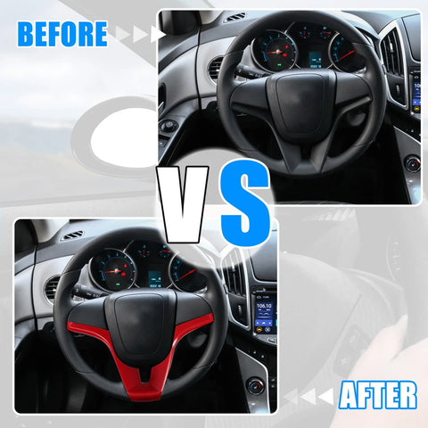 Chevrolet Cruze Red ABS Steering Wheel Cover Trim (2010-2015)