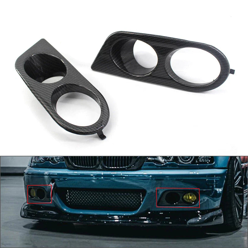 BMW E46 M3 Carbon Fiber Front Fog Light Covers (2001-2006)