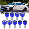 Honda Acura 9 x M8x1.25 Exhaust Header Washers Bolts Blue