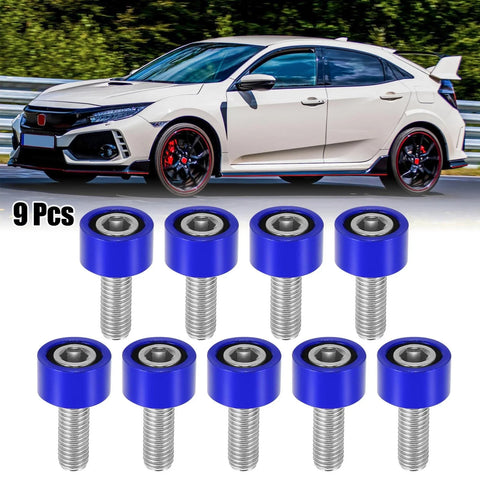 Honda Acura 9 x M8x1.25 Exhaust Header Washers Bolts Blue