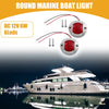 Boat Red 2 x Universal Interior Round Marine Boat Light with 6 LEDs