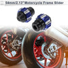 Make Model 0.59" Aluminum Alloy Plastic Motorcycle Slider Frame 2 x Blue