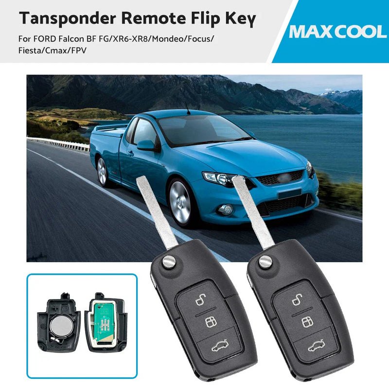 Ford Falcon, Territory, Mondeo Transponder Remote Flip Key (2002-2016)