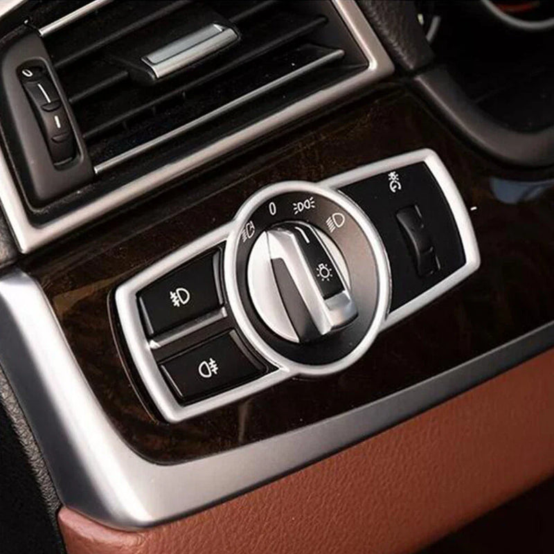 BMW 5 7 Series F10 F11 X3 X4 F25 LED Headlight Switch Button Cover Trim (2010-2017)