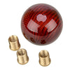 Car Carbon Fiber Red Ball Manual MT Gear Shift Knob w/ 3 Adapters