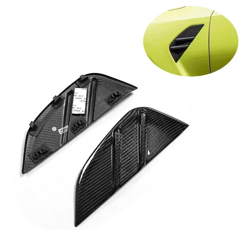 BMW M3 M4 G80 G82 G83 2021+ REAL Carbon Fiber Side Fender Vents Replace Trim