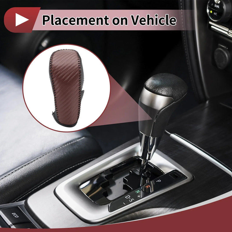 Ford Fiesta 2009-2012 Brown Faux Leather Gear Shift Knob Cover
