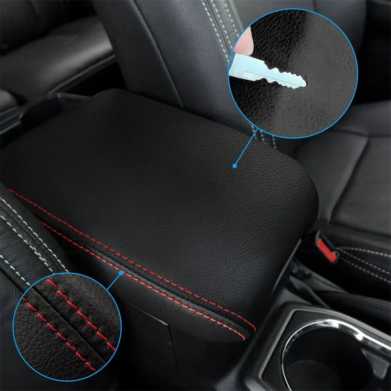 Toyota Tacoma Black PU Leather Center Console Lid Armrest Cover (2016-2023)