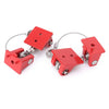 Jeep Wrangler JK Hood Catch Lock Latches Kit Red/Chrome (2007-2017)