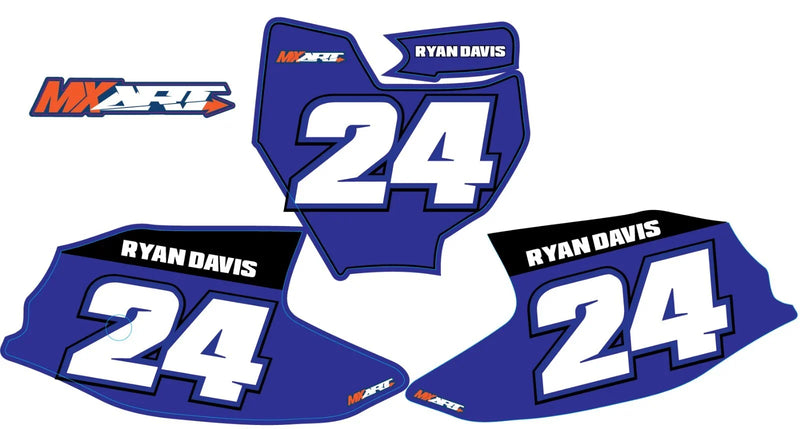 KTM 50 Custom Number Plate Stickers STOKED Style Decals (2016-2022)