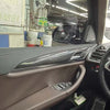 BMW X3 X4 X3M X4M Dry Carbon Fiber Inner Door Console Dashboard Cover Kit