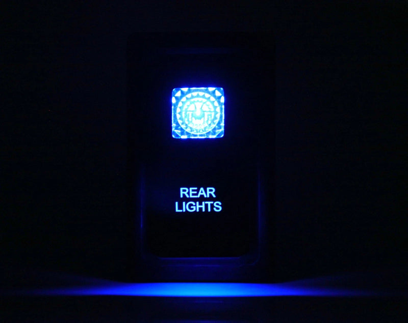 Dual LED Backlit Rocker Switch Rear Lights